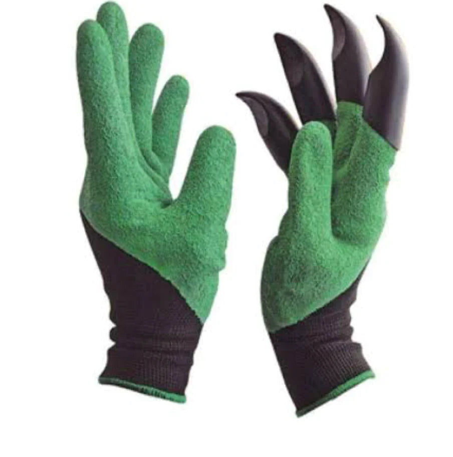Garden Cotton Gloves with Plastic Nails, 2 Pairs