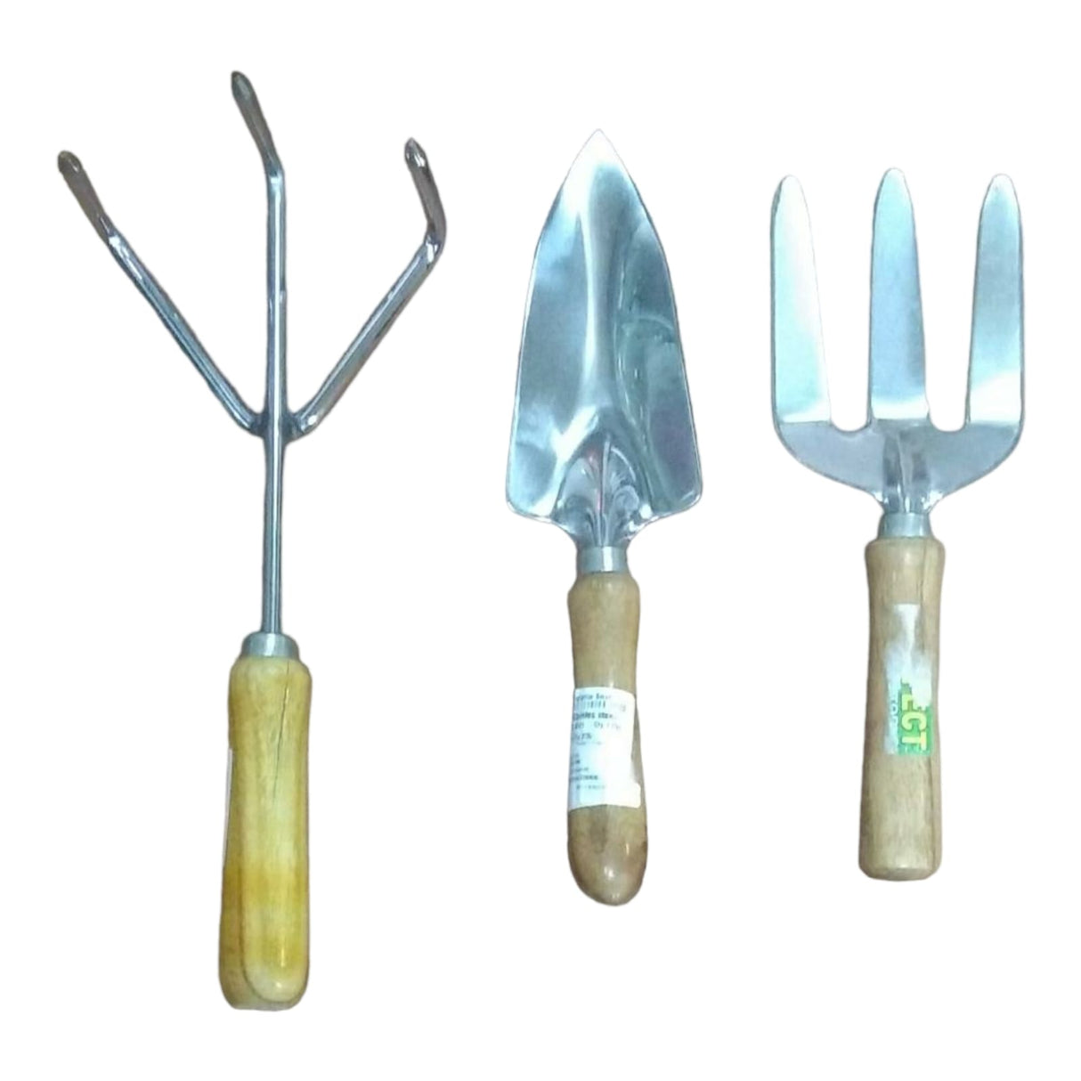Gardening SS Tool Set with Wooden Handle, Set of 3 Tool Set